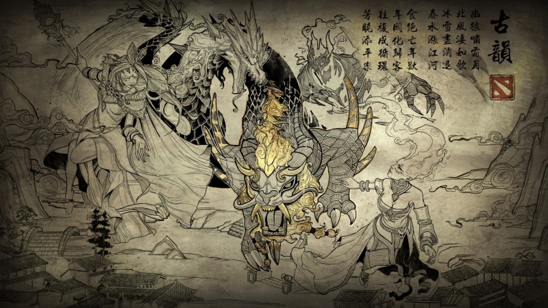 Dota2高清壁纸分享：动漫风游戏加载画面与角色创作