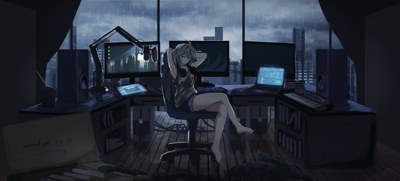 中野五月同款二次元壁纸！五等分的花嫁耳机少女手机壁纸