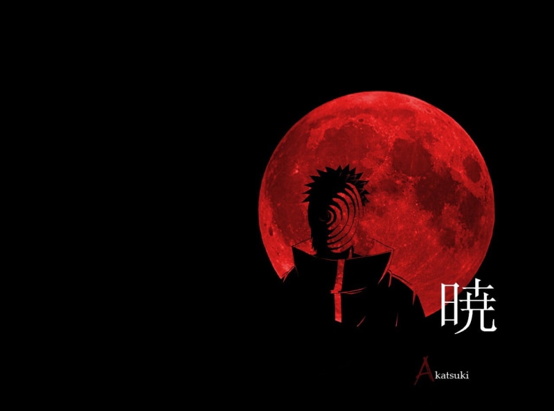火影晓组织阿飞与满月之夜的绝美壁纸合集