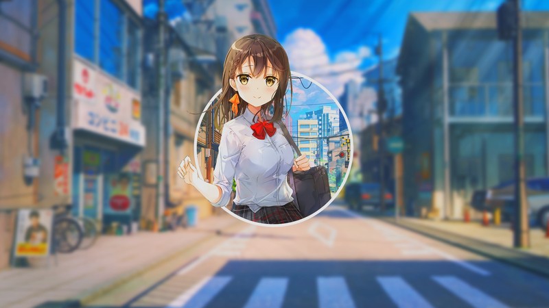 动漫女高中生高清壁纸