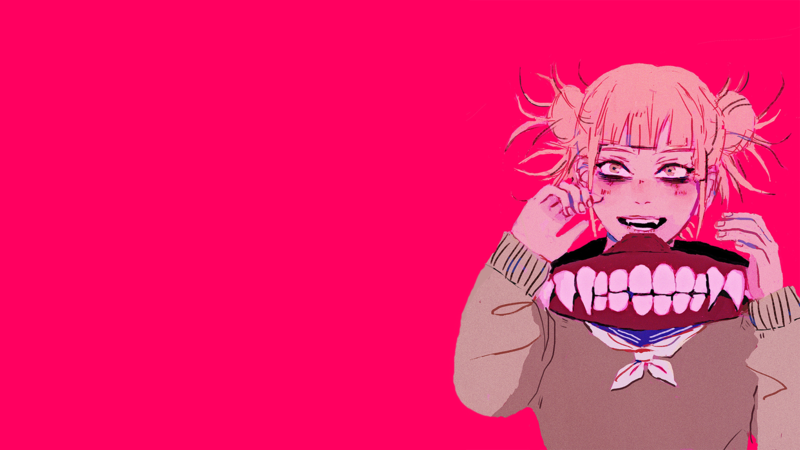 我的英雄学院 渡我被身子 金发 校服 面具 动漫少女 尖牙 高清动漫壁纸