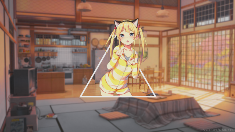 二次元少女房间画中画壁纸合集