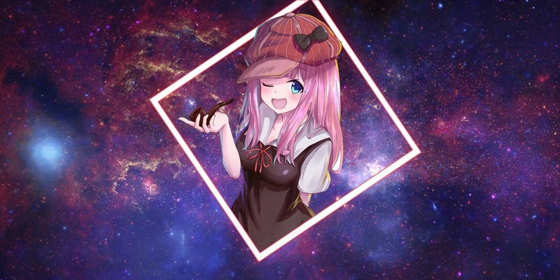 蓝红配色动漫少女壁纸合集