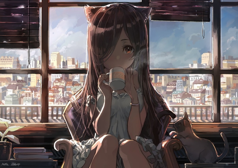 治愈系猫耳少女壁纸合集
