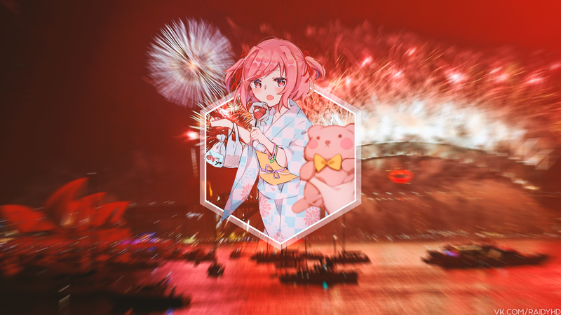 《心跳文学部》高清壁纸 二次元少女画中风夏树