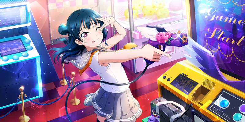 LoveLive系列高清壁纸来袭！津岛善子蓝发出镜俏皮感拉满