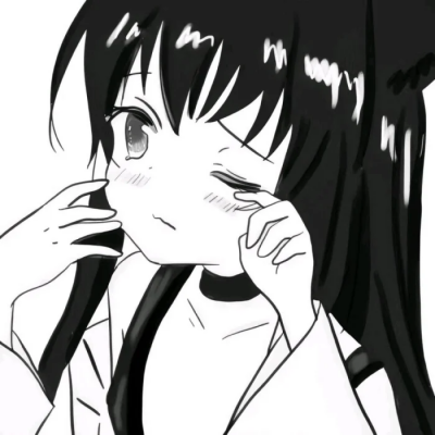 二次元爱好者看过来！9张女生黑白漫画头像合集