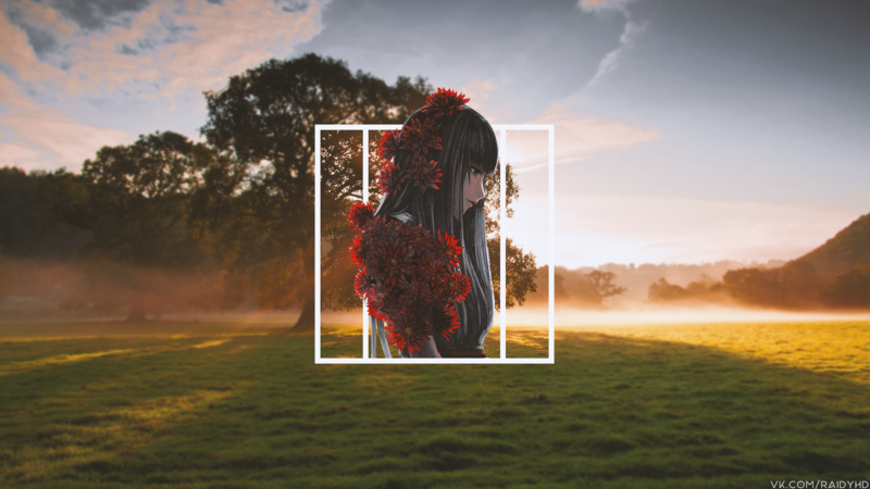 壁纸分享！画中画模式的动漫少女高清壁纸合集