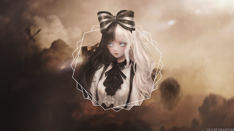 动漫少女画中画城堡壁纸