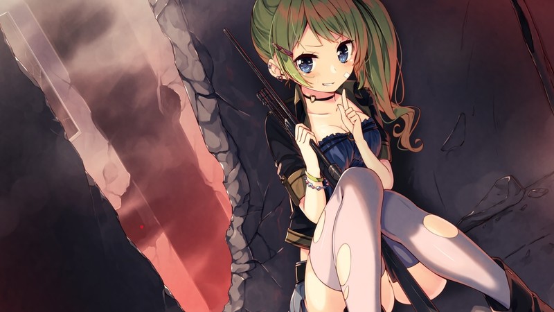 动漫原创角色枪械高清壁纸