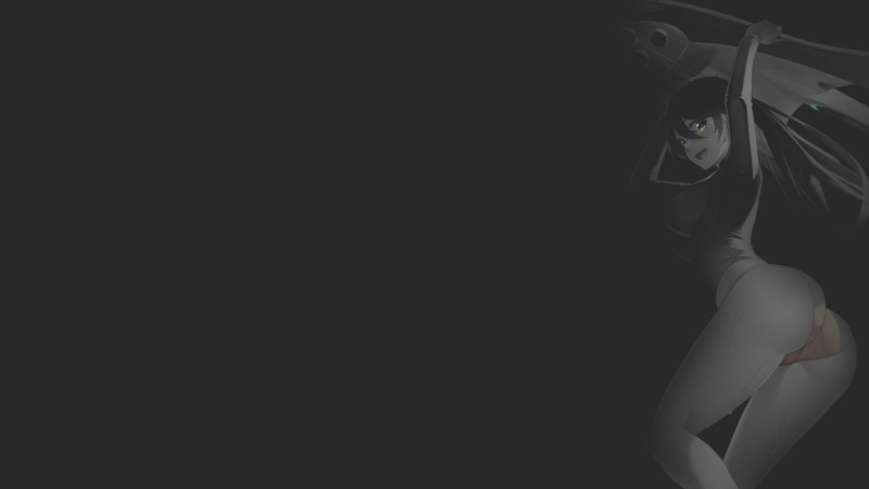 夏日黑白极简风二次元同人插画壁纸