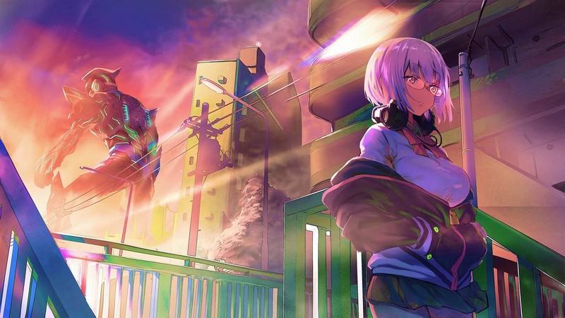 电光超人古立特 新条茜 动漫壁纸 少女高清图