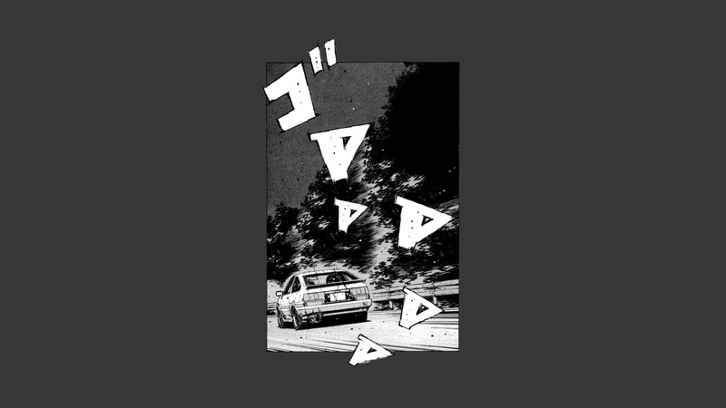 头文字D丰田AE86 动漫简约背景高清壁纸