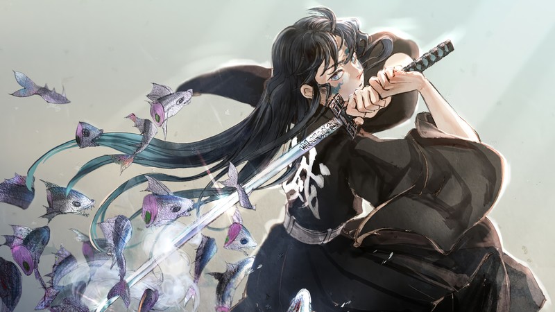 鬼灭之刃动漫高清壁纸 时透无一郎