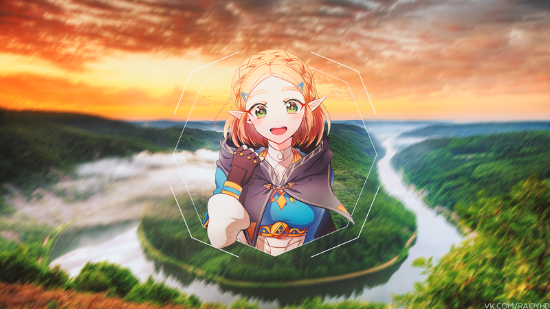 二次元少女与塞尔达传说壁纸