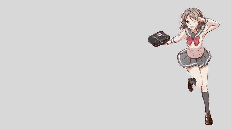 LoveLive!Sunshine!!渡边曜校服蓝眼动漫少女高清壁纸