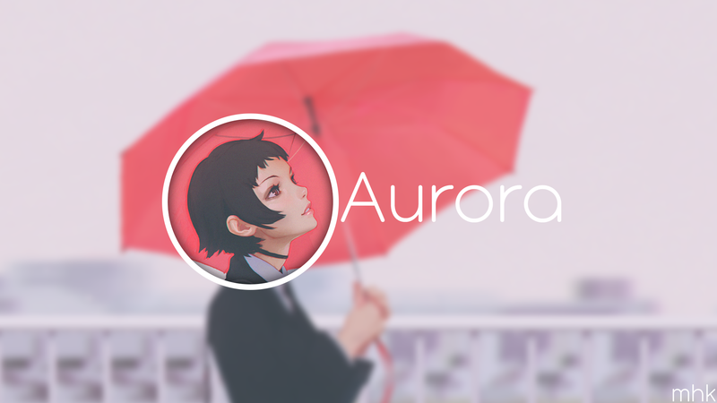 动漫少女朦胧极简画中画高清壁纸