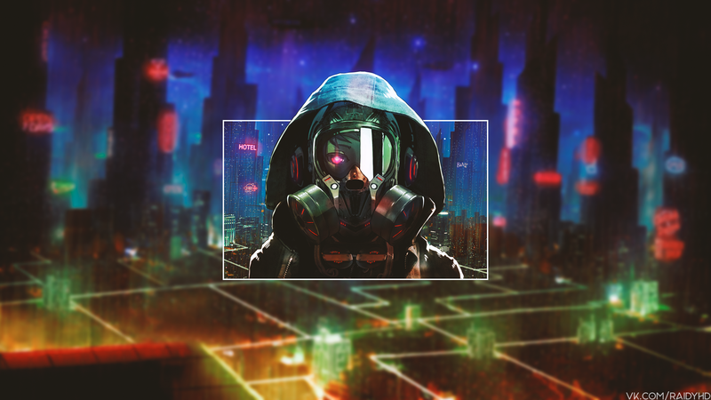 赛博朋克动漫少女画中画壁纸太绝了