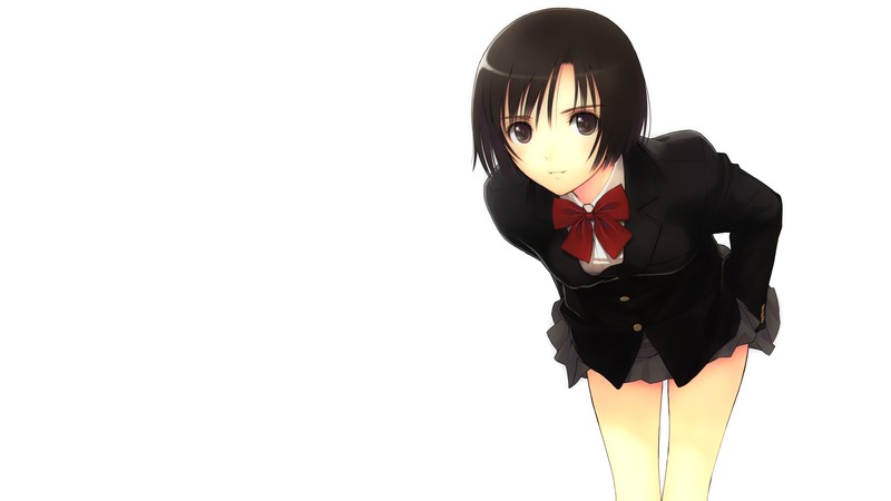 黑发动漫少女 高清动漫壁纸