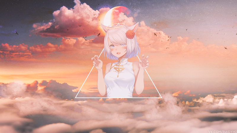 绝美二次元少女壁纸合集 兽耳娘 画中画 动漫 蓝天