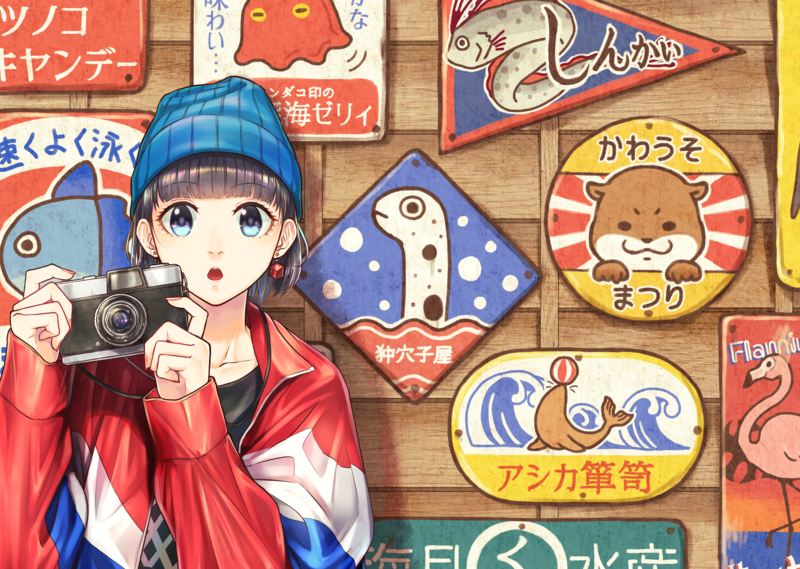 动漫原创少女角色 高清相机壁纸