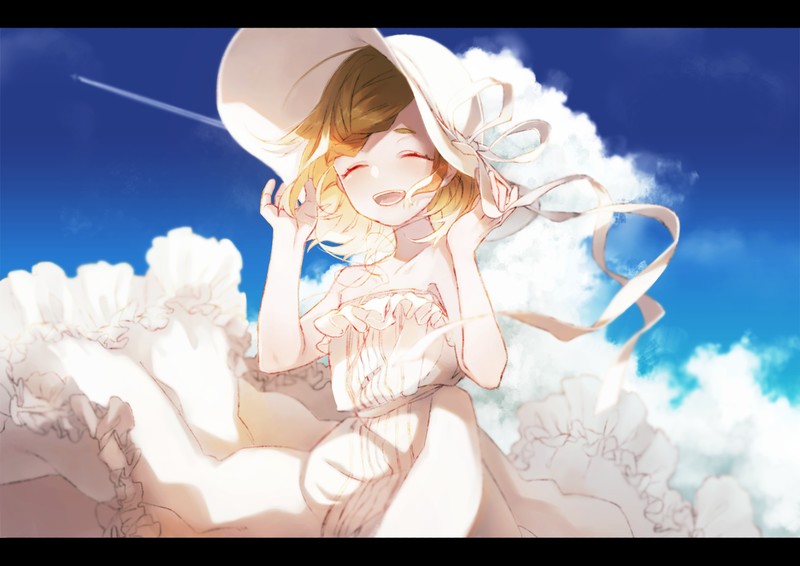 这组壁纸绝了！动漫少女和英雄联盟原创角色的天空场景太戳人