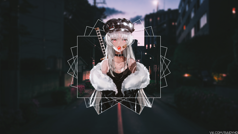 动漫少女分屏高清壁纸