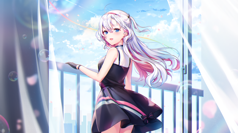 银发蓝眸动漫少女壁纸合集