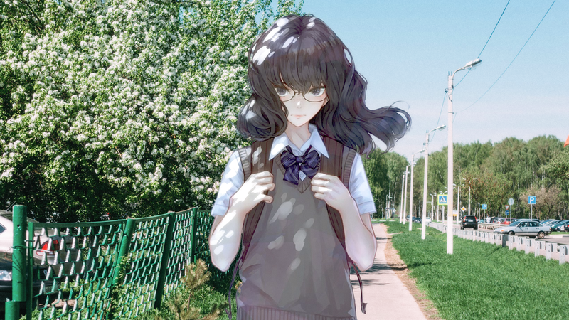 俄风校园二次元少女壁纸合集