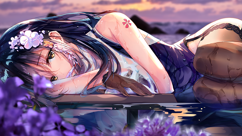 动漫湿身少女壁纸合集