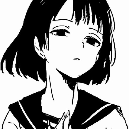 8张难找的黑白女生动漫头像合集