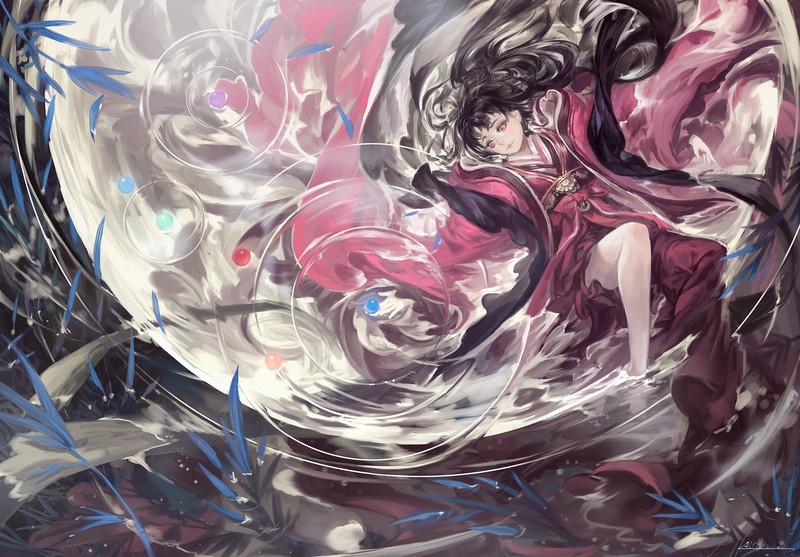 暗黑红发动漫少女高清壁纸合集
