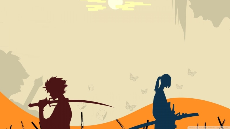 《混沌武士》角色剪影黄昏壁纸 氛围感拉满