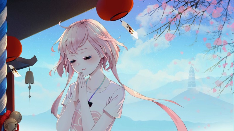 粉毛动漫少女高清壁纸合集