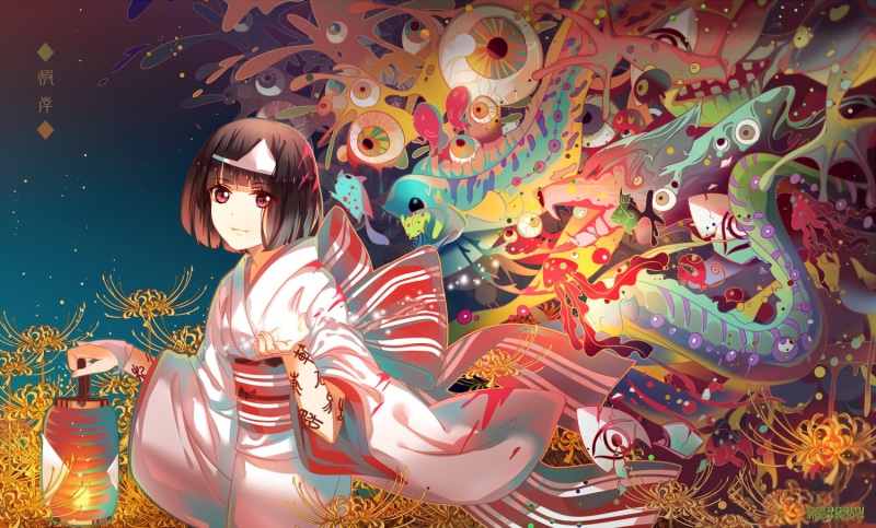 《野良神》野良绯 穿和服的动漫少女高清壁纸