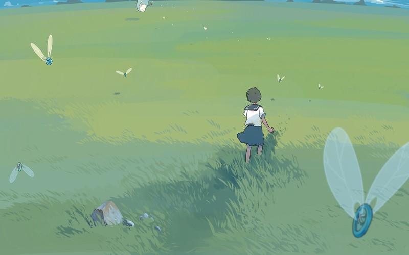 户外草地动漫少女壁纸合集