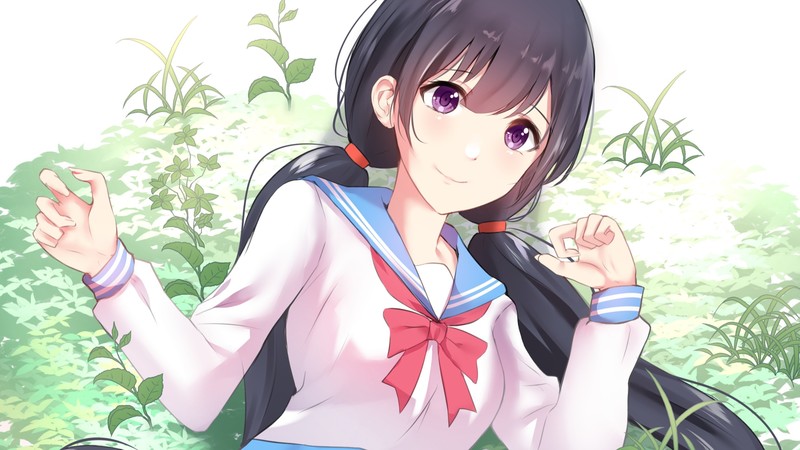 长发校服萌妹壁纸合集