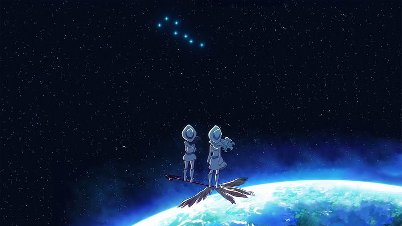 《小魔女学园》亚可绝美星空壁纸！这群魔女少女也太绝了