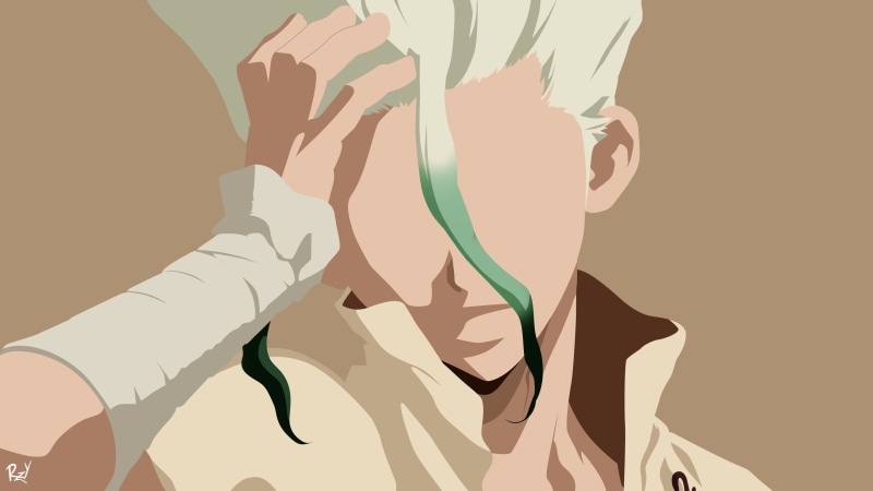 极简风石神千空壁纸 超帅二次元男神壁纸