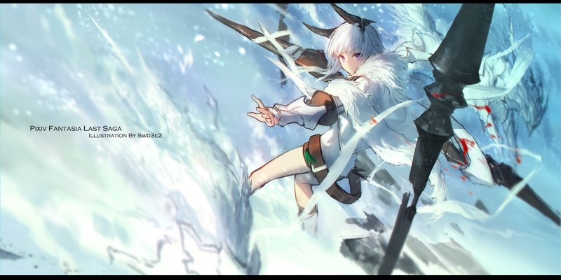 画师swd3e2的Pixiv Fantasia涂鸦少女插画