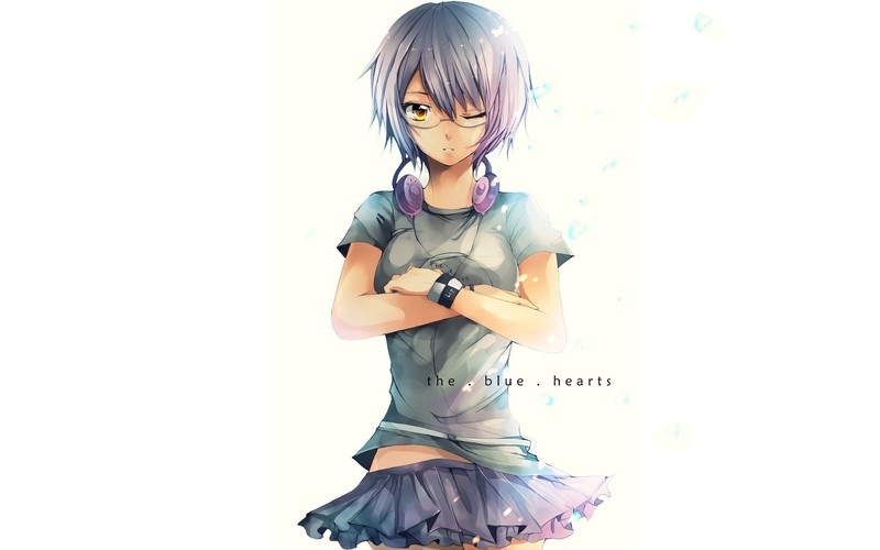 戴眼镜银发短发美少女壁纸合集