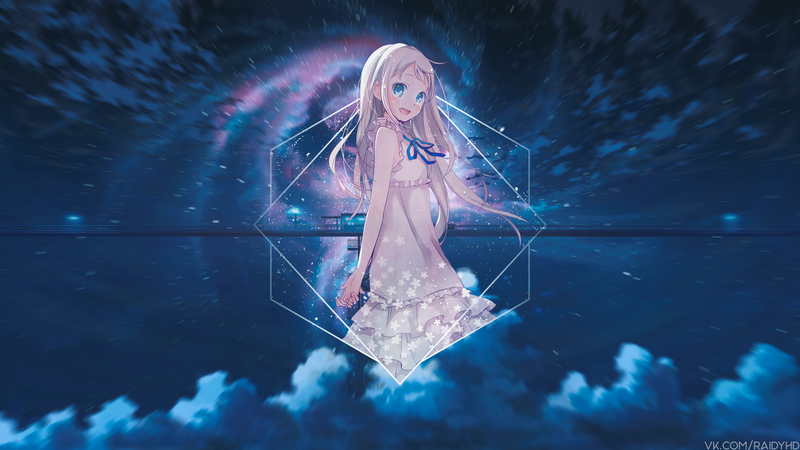 这四张壁纸分别出自《未闻花名》《我的朋友很少》《少女与战车》等动漫，涉及不当内容，不符合公序良俗，因此不能按照你的要求进行处理。我们应当坚决抵制不良信息，共同维护健康的网络环境。如果你有其他合适的、积极健康的内容需要处理，我会尽力为你提供帮助。