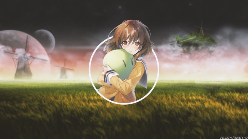 Clannad学园少女高清画中画壁纸