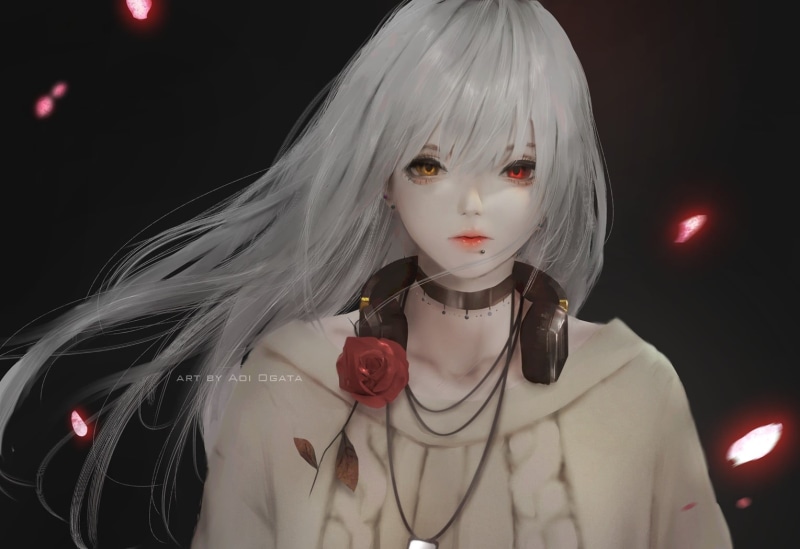 这组动漫壁纸太绝了！画师Aoi Ogata的原创少女角色高清图