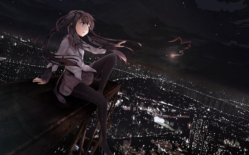 绝美的二次元少女天空壁纸合集