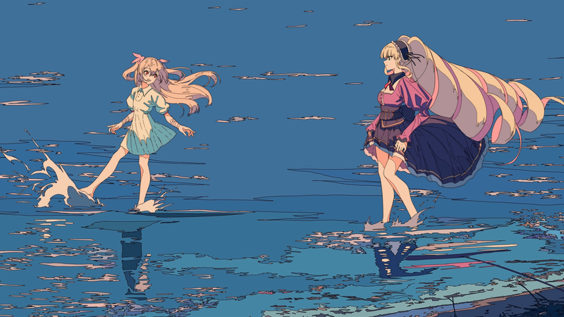 二次元极简风海边少女壁纸合集