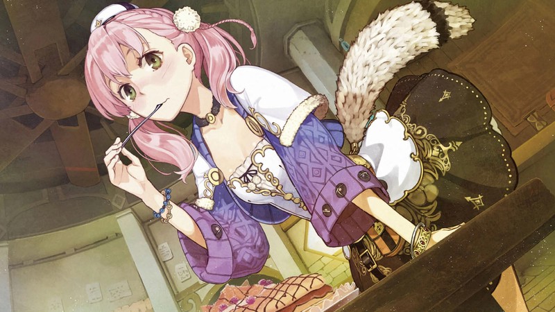 《炼金工房》黄昏天空的少女们 俯拍高清壁纸合集