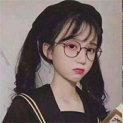 12张戴眼镜的可爱真人女生头像合集