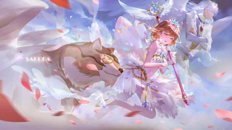 《魔卡少女樱》木之本樱与可鲁贝洛斯 高清壁纸合集