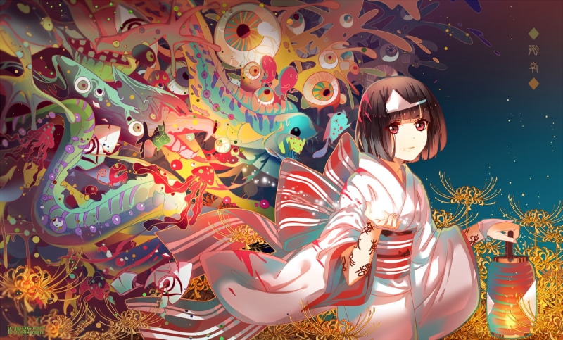 这套《野良神》壁纸太绝了！720P高清和服少女壁纸直接拿捏